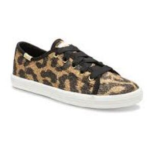 Keds Kate Spade Kickstart Animal Leopard Print Glitter Sneakers Shoes Cheetah 6